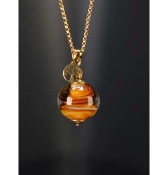 Collier long ambré avec...