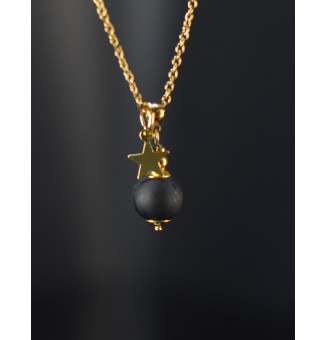 Collier court doré avec...