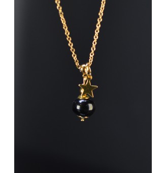 Collier court doré avec...