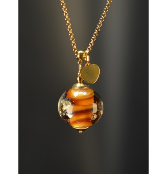 Collier long ambré avec...