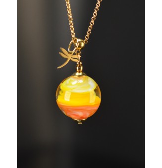 Collier long doré avec...