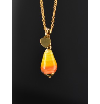 Collier court doré avec...