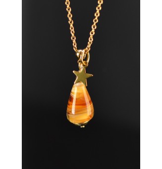 Collier court doré avec...