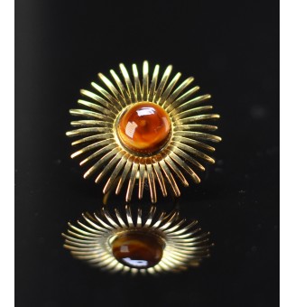Bague Soleil dorée avec...