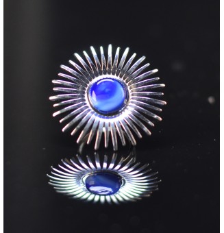 Bague Soleil argentée avec...
