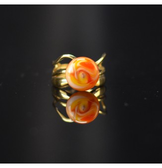 Bague triple dorée avec...