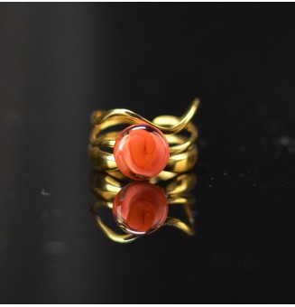 Bague triple dorée avec...