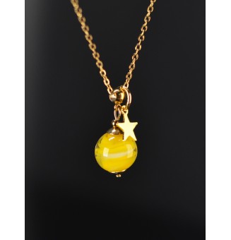 Collier court doré avec...