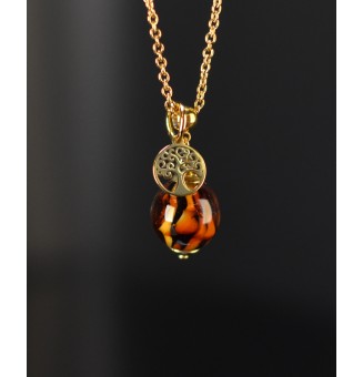 Collier court “LEOPARD” en...