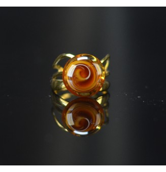 Bague triple dorée réglable...