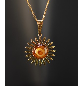 Collier Soleil doré avec...