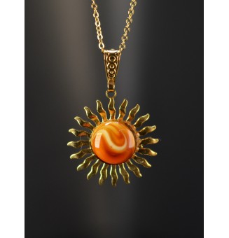 Collier Soleil doré avec...