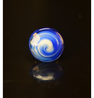Bague en verre filé bleu...