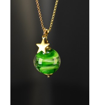 Collier long vert Rosetta...