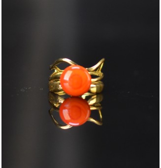 Bague triple dorée avec...