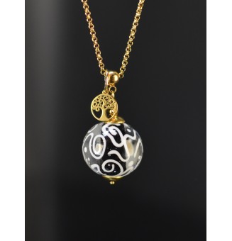 Collier long doré avec...