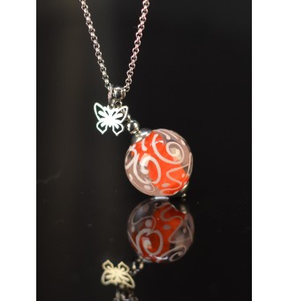 Collier long argenté avec...