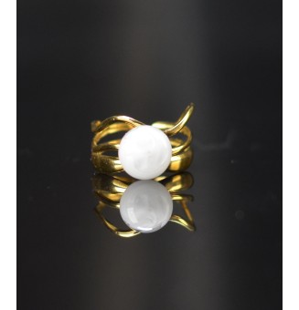 Bague blanche triple anneau...