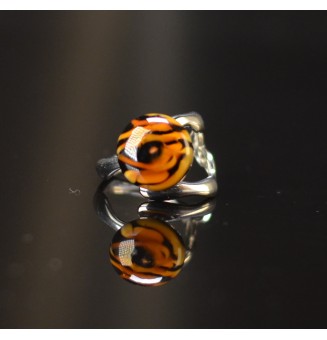 Bague réglable argentée...