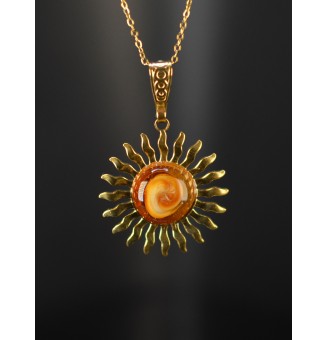 Collier Soleil doré avec...