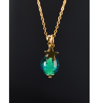Collier court doré avec...