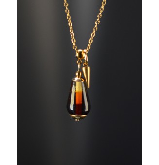 Collier court doré avec...