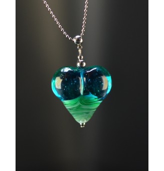 Collier gros cœur Mer des...