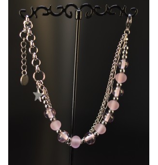 Bracelet multirangs rose...