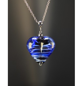 Collier gros cœur noir et...
