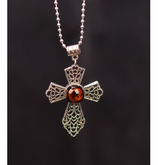 collier croix avec perles...