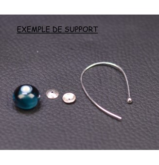Paire de perles de verre pour créations ou boucles interchangeables