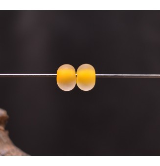Paire de perles de verre pour créations ou boucles interchangeables