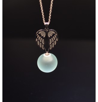 interchangeable ** collier 60 cm "ailes d'ange" et perle à visser