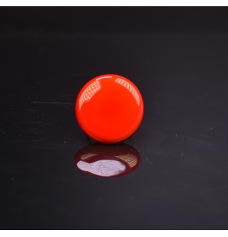 cabochon "rouge oranger" pour bague ou collier interchangeable en verre  (sans le support )