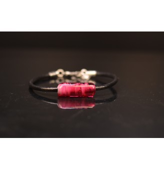 Bracelet rose rubis, perles...