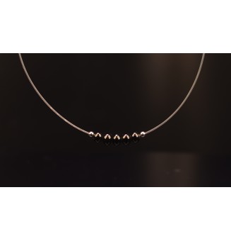 Collier 44 cm + 5cm "noir"...
