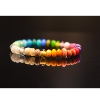 bracelet élastique multicolore