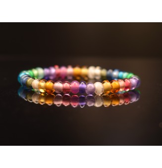 Bracelet perles de verre multicolore bijoux perles de verre, bijoux en verre