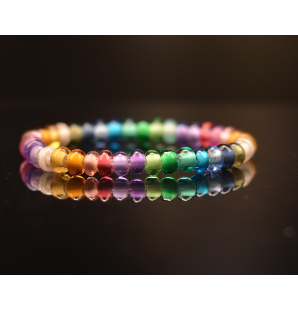 Bracelet en perles multicolores, Rainbow
