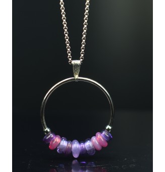 collier VIOLET MAUVE avec...