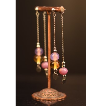 Boucles d'oreilles "violet...