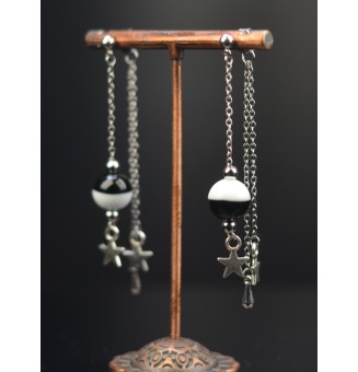 Boucles d'oreilles "blanc...