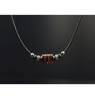 Collier HOMME "noir et...