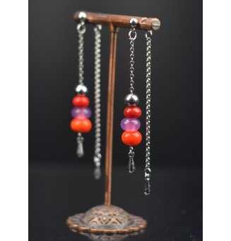 Boucles d'oreilles "orange...