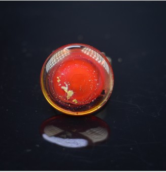 cabochon "rouge RUBIS OR"...